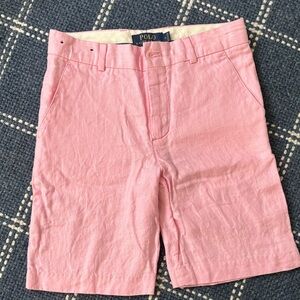 Polo by Ralph Lauren Light Pink Boys Linen Shorts